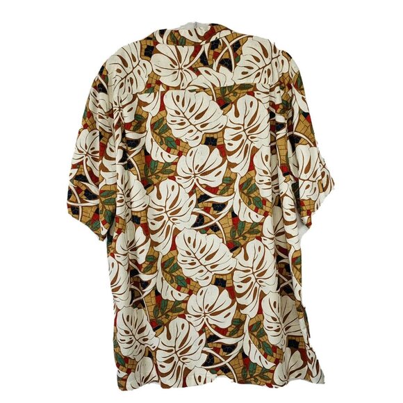 Caribbean Tropical Hawaiian Shirt Size L Silk Blend Aloha Beach Vacation Cruise - Picture 4 of 10